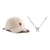 Ecru Hats & Caps+Necklace