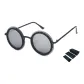Black Frame with White Reflective Lens