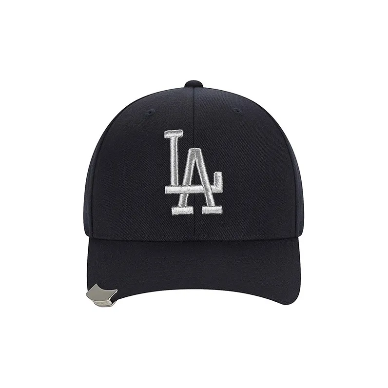 MLB Cotton Baseball Caps Unisex Black/White-0
