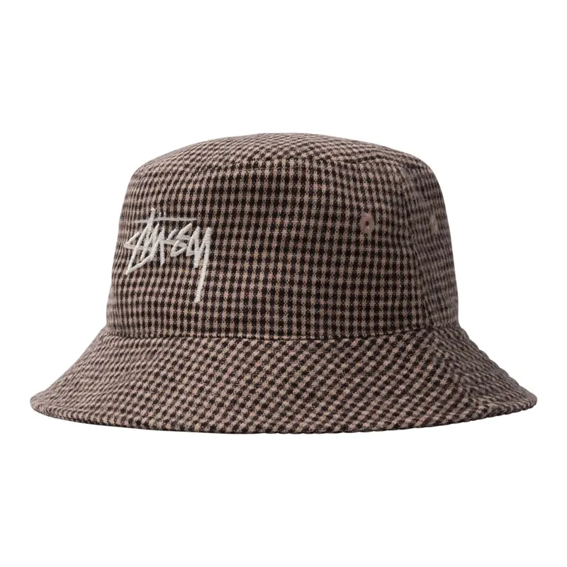 Stussy Wool Check Big Stock Bucket-0
