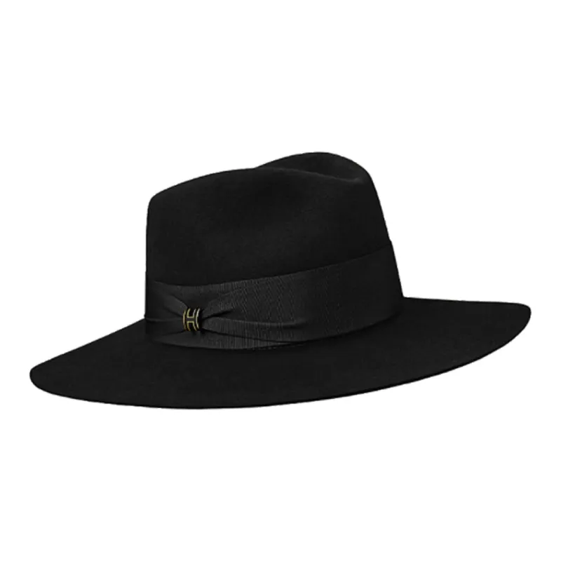 HERMES Bucket Hats Unisex Black-0