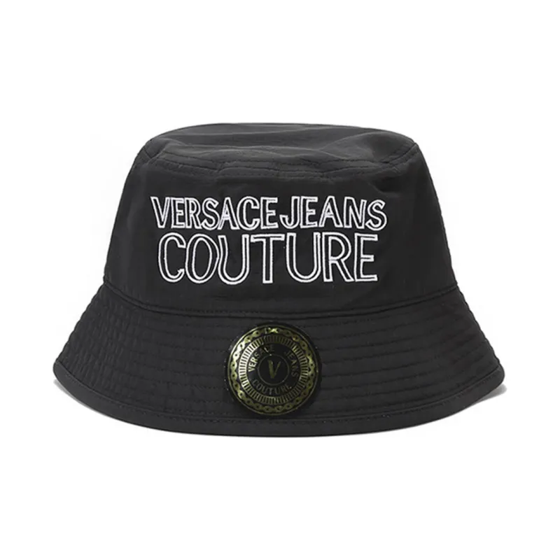 VERSACE JEANS COUTURE Bucket Hats Men Black White-0