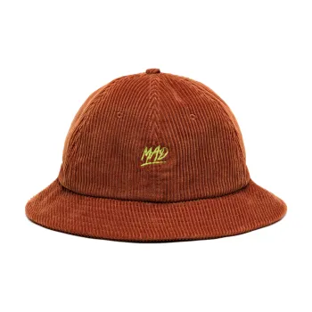 The MAD HATcher Corduroy Round Crown Bucket Hat Bucket Hat Unisex