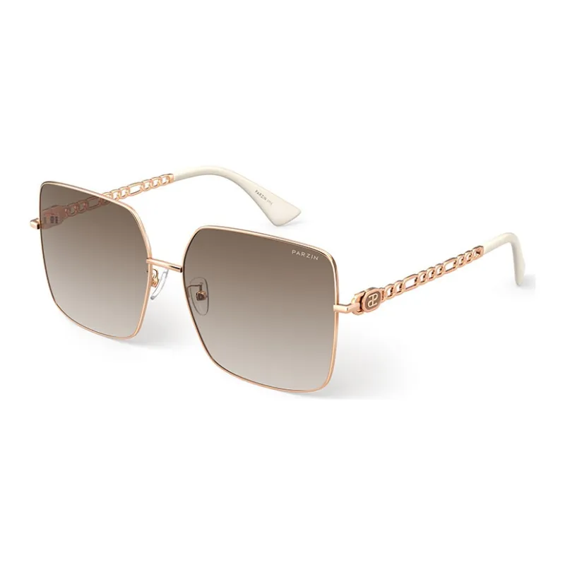 PARZIN Square Sunglasses Women's Fashion Logo Refined Correcting Sunglasses For Women's-12