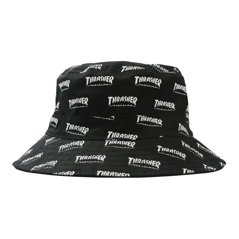 Thrasher Bucket Hats Unisex Black-1