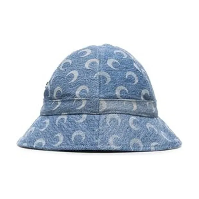 Marine Serre Bucket Hats Unisex Blue-2