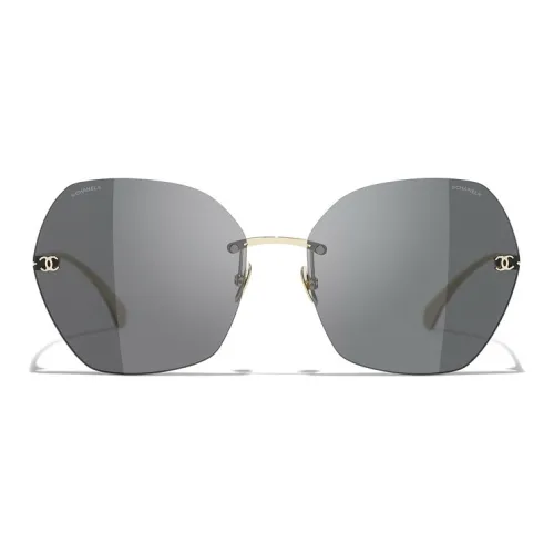 CHANEL Sunglasses Unisex Gold