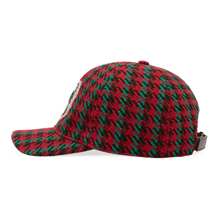 GUCCI Wool Checkered Houndstooth Cap-1