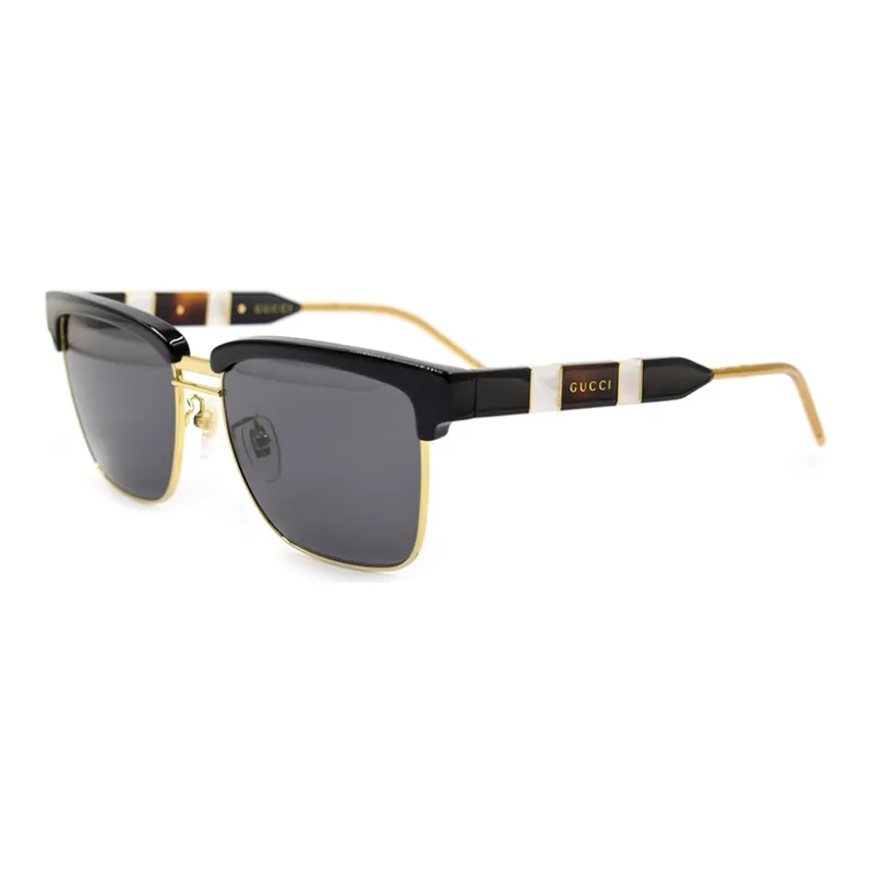 GUCCI Eyewear Half Rim Squared Sunglasses-1