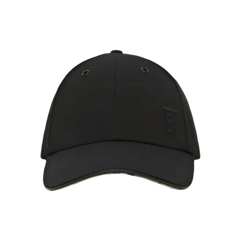 Burberry Monogram Embroidered Gabardine Cap-1