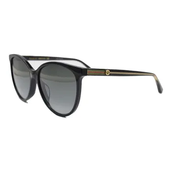 GUCCI Web stripe Round frame Sunglasses
