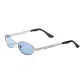 Silver Frame with Blue Lens