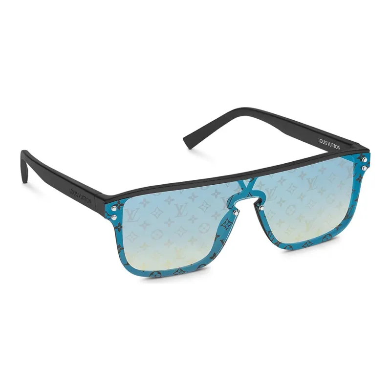 LOUIS VUITTON Rectangular Sunglasses Men's Blue-1
