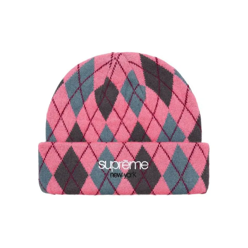 Supreme Argyle Cashmere Beanie-3
