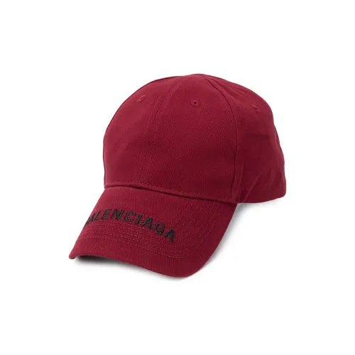 Balenciaga Baseball Caps Unisex Burgundy