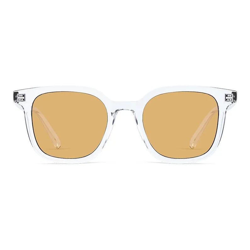 VEGOOS TR/Memory Plastic Square Sunglasses Unisex Black Frame-7