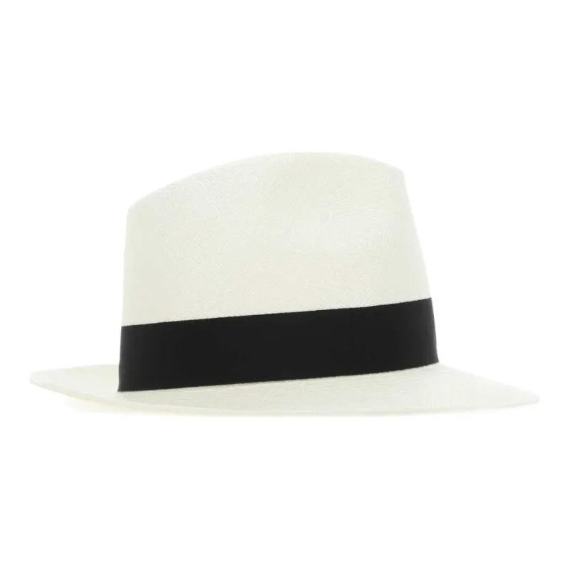 SAINT LAURENT Logo Detailed Fedora Hat-1