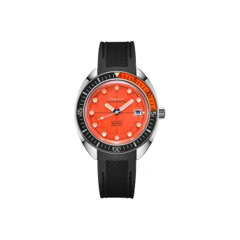 BULOVA Wrist Watch Mechanical Movement PU Strap Orange Watch Dial Men's Watches