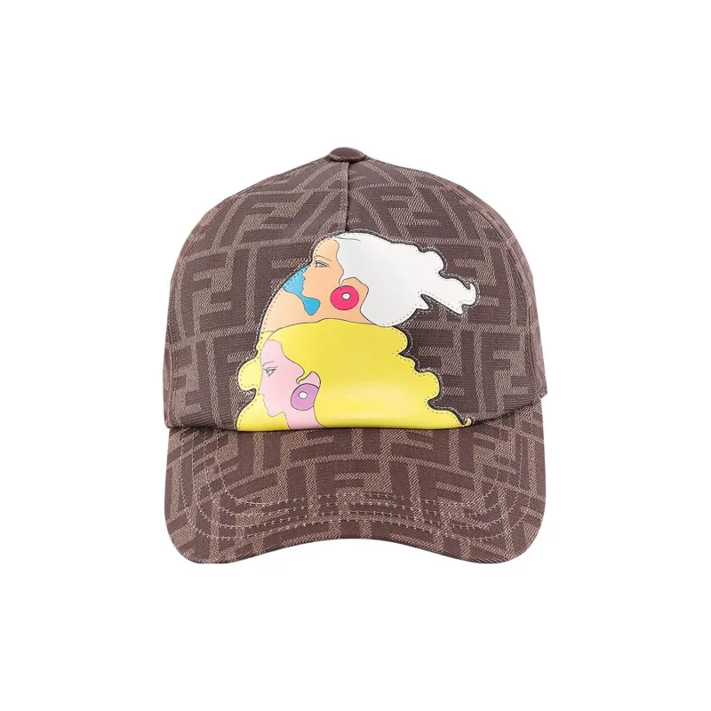 FENDI Baseball Caps Unisex Brown-1