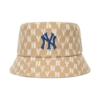 MLB MONOGRAM Reading Collection Polyester Bucket Hats Unisex Khaki