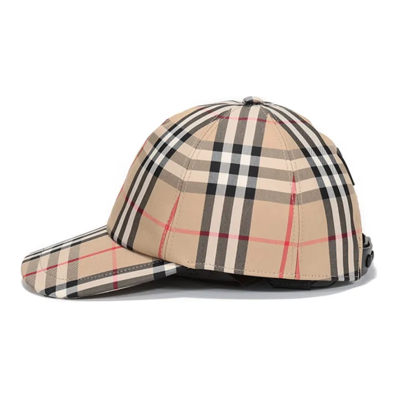Burberry Baseball Cap Logo Applique Vintage Check-1