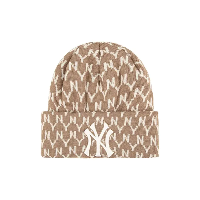MLB Cotton Beanies Unisex Black/Khaki-2