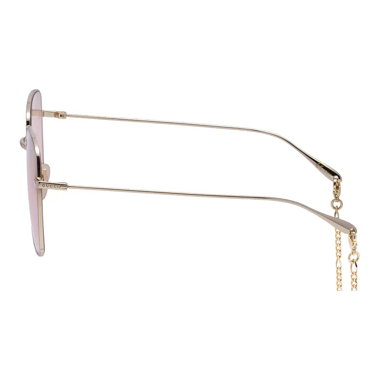 GUCCI Fox Pattern Chain Sunglasses Women's Pink-2