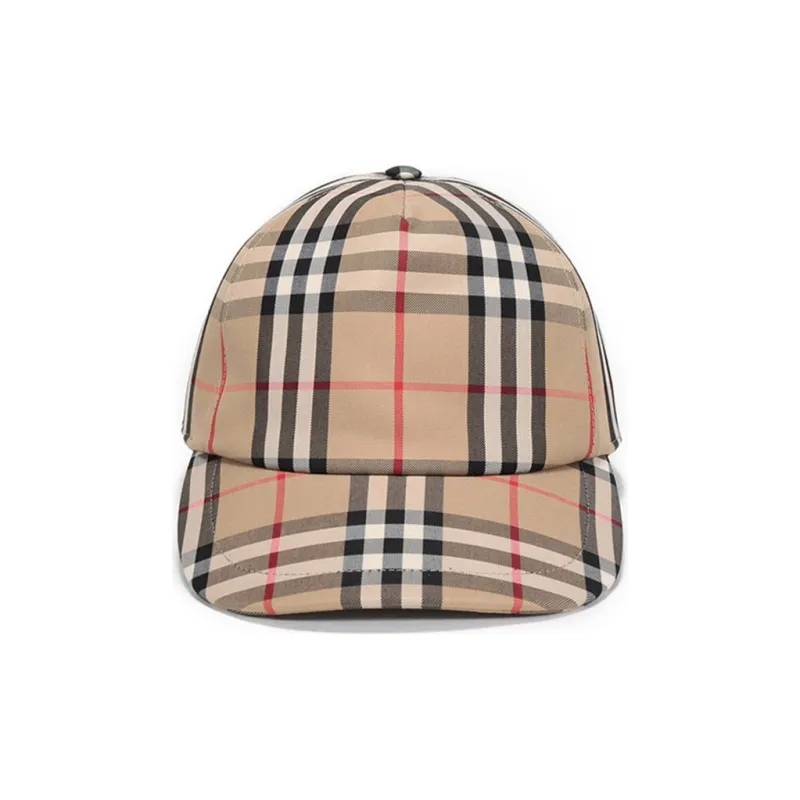 Burberry Baseball Cap Logo Applique Vintage Check-3