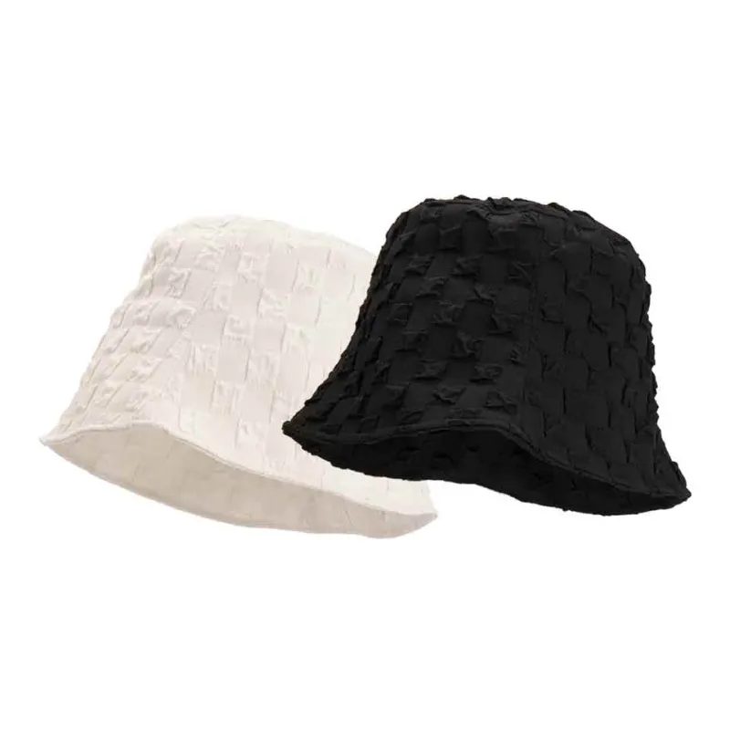 BAIJUAN Polyester Bucket Hats Women's Black, White-11