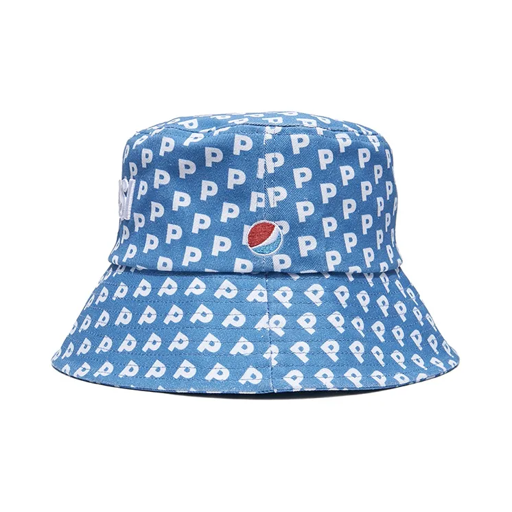 Pepsi Bucket Hats Unisex Marine Blue-3