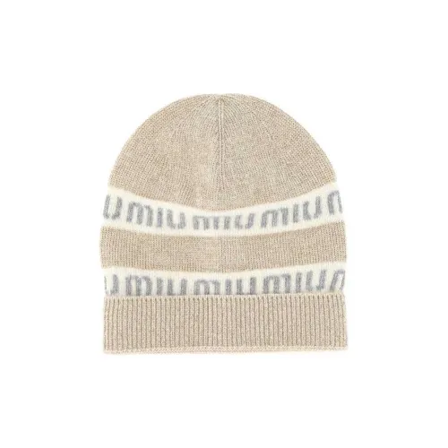 MIU MIU Beanies Unisex Khaki