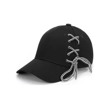 KENMO Cotton Baseball Caps Unisex Black/White