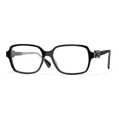 CHANEL Eyeglass Frames Unisex Black