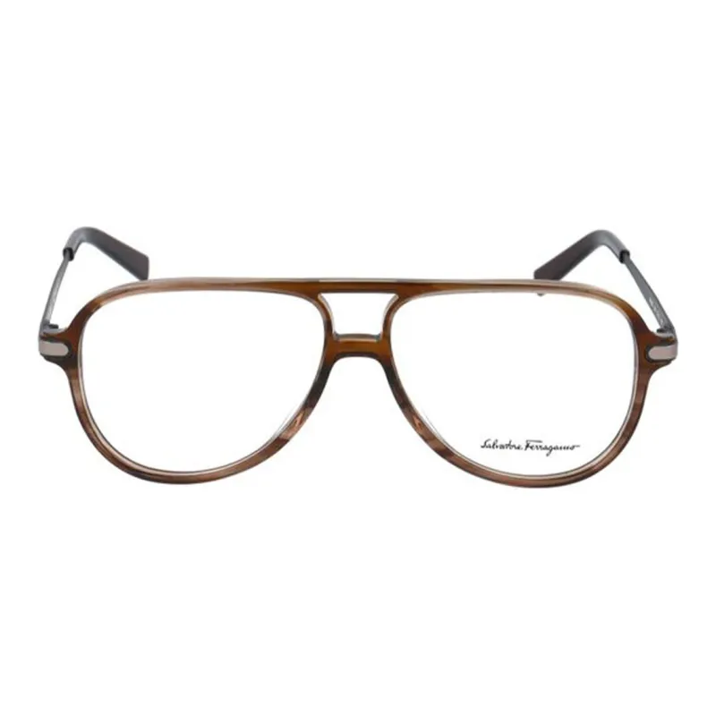Ferragamo Eyeglass Frames Unisex Brown-1