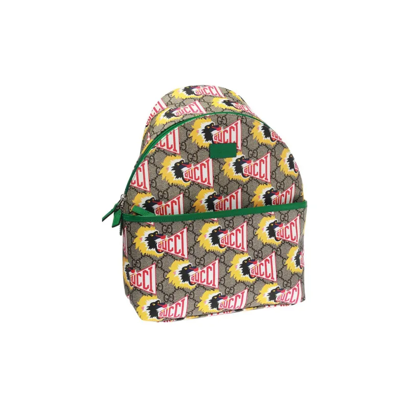 GUCCI Canvas Backpack Kids' Green/Ebony-1