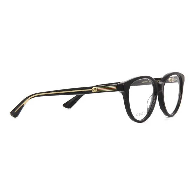 GUCCI Plate Frame Square Eyeglass Frames Unisex Black-2