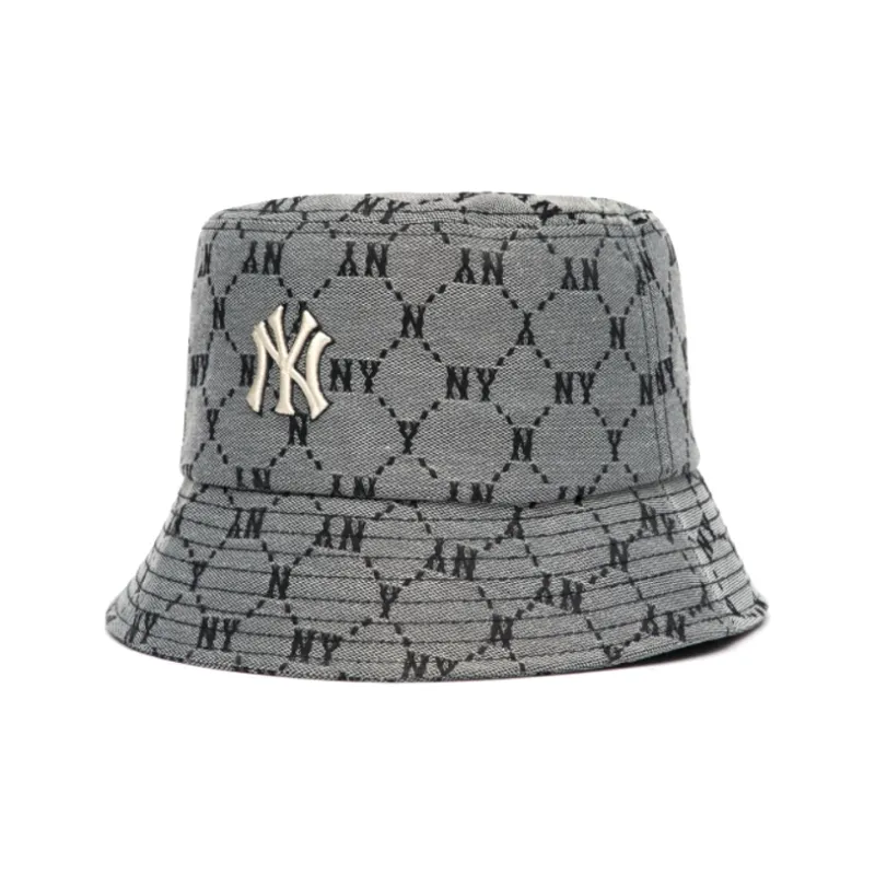MLB New York Yankees Polyester Bucket Hats Unisex Silver Gray-3