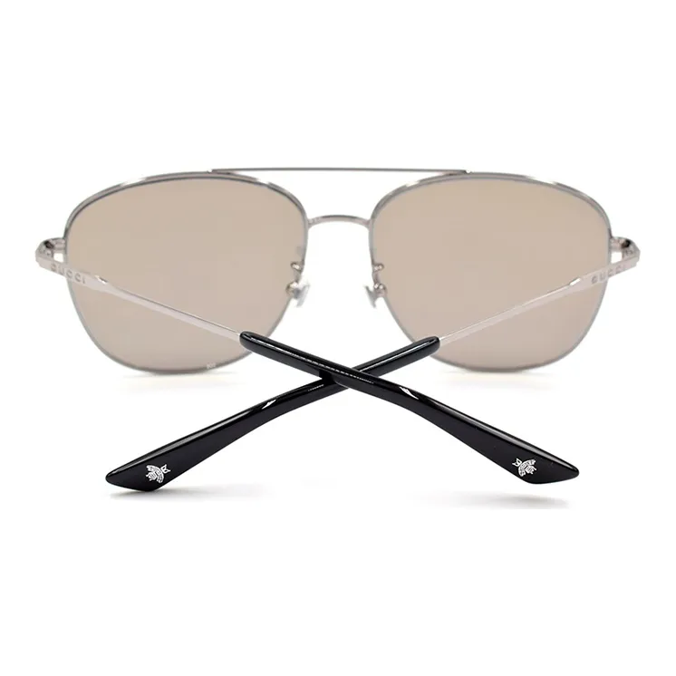 GUCCI Sunglasses Men Silver Gray-2