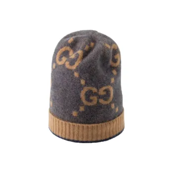 GUCCI Beanies Unisex Blue/Beige
