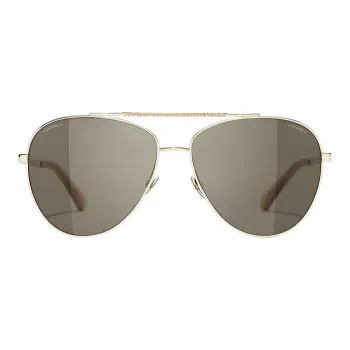 CHANEL Sunglasses Unisex Gold