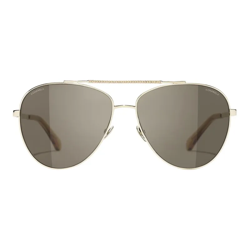 CHANEL Sunglasses Unisex Gold-0