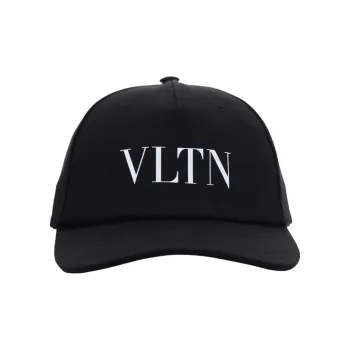 Valentino Vltn Logo Cotton Baseball Cap