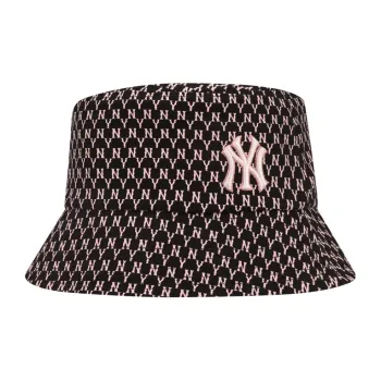MLB Cotton Bucket Hats Unisex Black Pink
