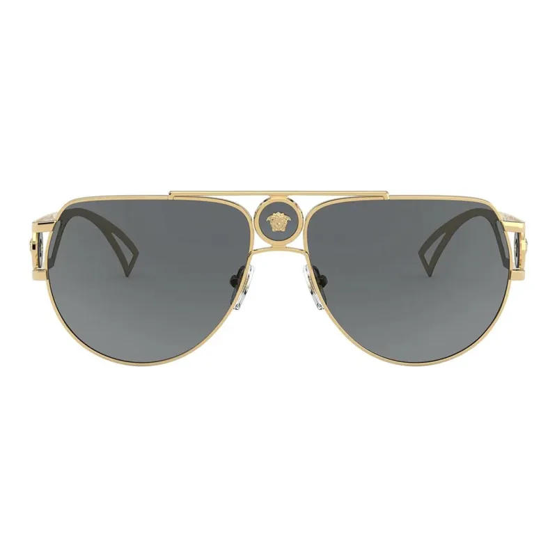 VERSACE Double Bridge Aviator Frame Sunglasses-1
