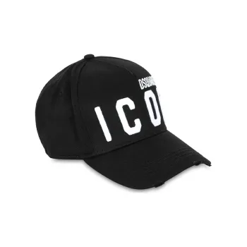 DSQUARED 2 Icon Logo Embroidered Distressed Baseball Cap