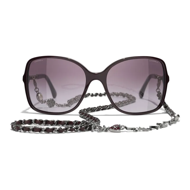 CHANEL Sunglasses Unisex Red-1