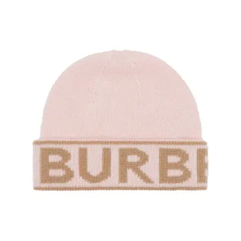 Burberry Cashmere Beanie Unisex Pink