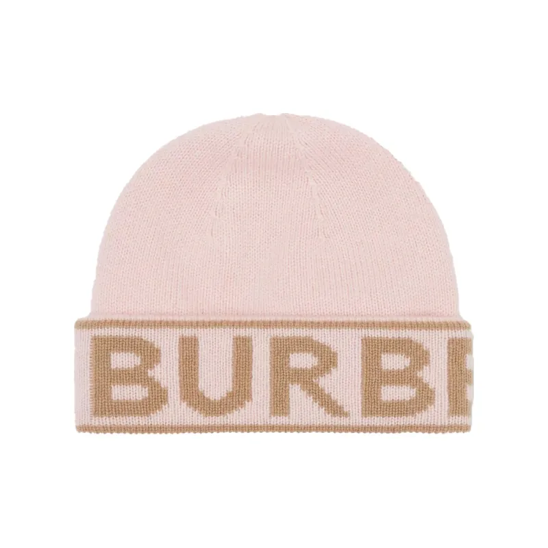 Burberry Cashmere Beanie Unisex Pink-0