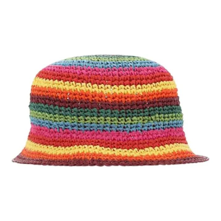 Valentino Crochet Rainbow Bucket Hat-2