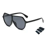 Bright Black Frame with Black Lens